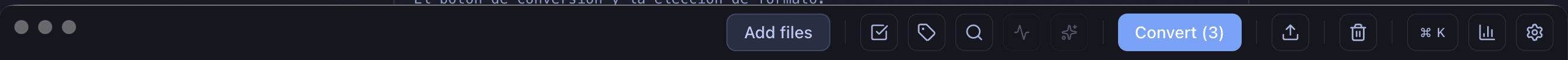 Converting the whole queue at once.